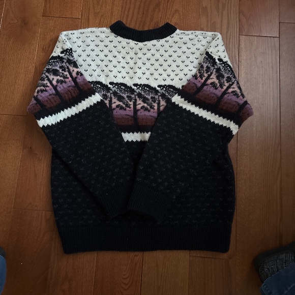 Men’s Vintage Wool Fair Isle Pullover Sweater Sz M/Lg - Picture 4 of 5